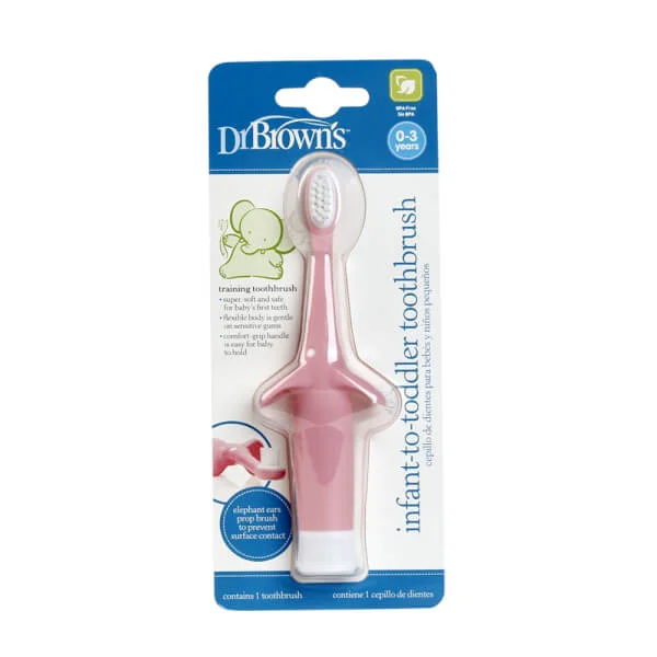 Bàn chải đánh răng voi hồng Dr Brown