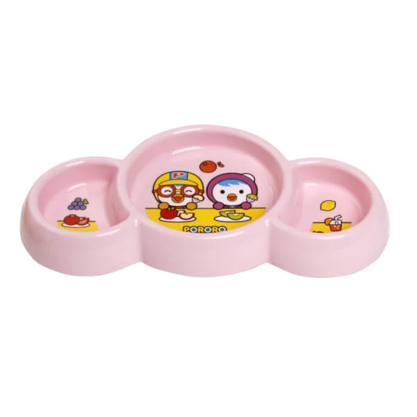 Khay tập ăn cho bé Edison Pororo (màu hồng)