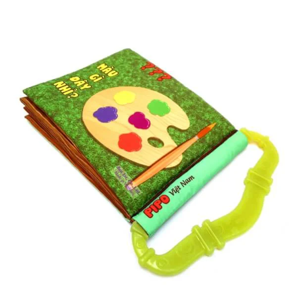 Sách vải kèm gặm nướu chủ đề Hoa Quả Màu Sắc