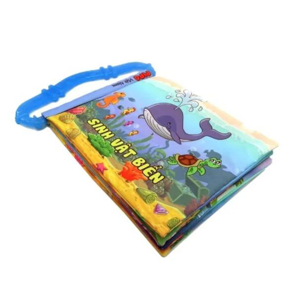 Sách vải kèm gặm nướu chủ đề Sinh Vật Biển