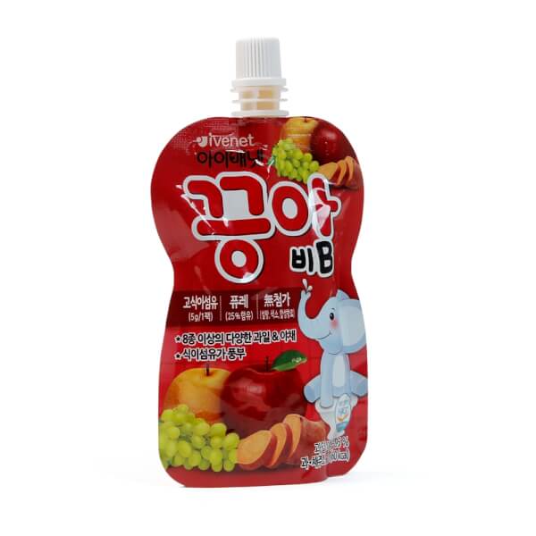 Combo 4 Nước ép hoa quả Ivenet táo, lê, nho và khoai lang, 80ml