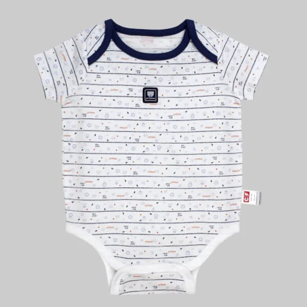 Body bé trai tam giác CF B068012 Trắng