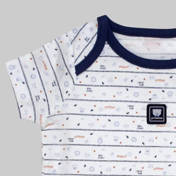 Body bé trai tam giác CF B068012 Trắng