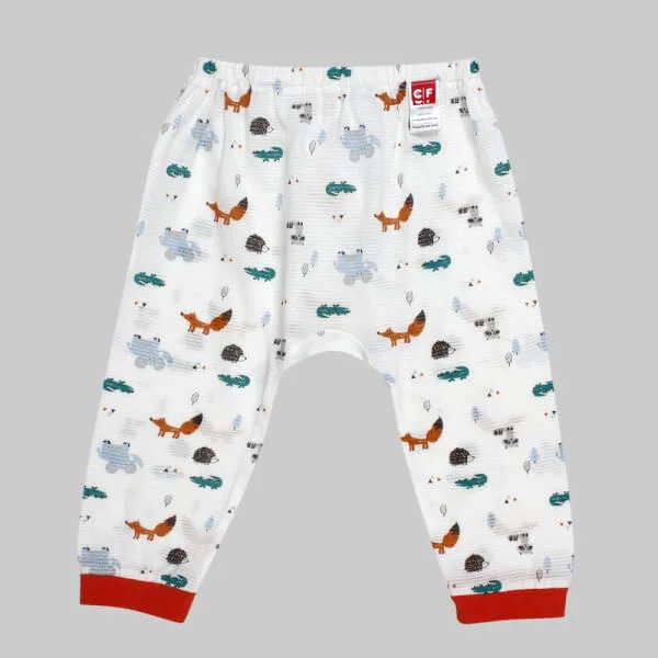 Bộ thun bé trai dài CF B068004 Trắng