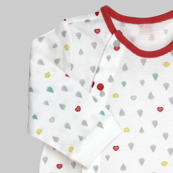 Body bé gái dài CF G068003 Trắng