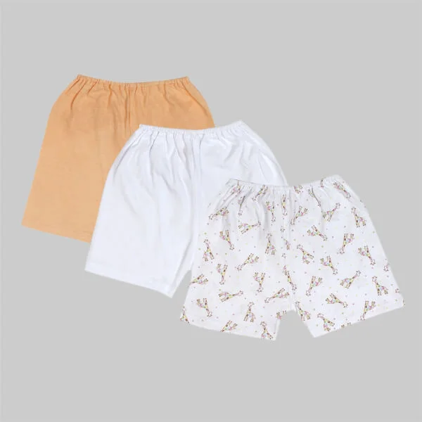 Set 3 quần sơ sinh ngắn CF Cam