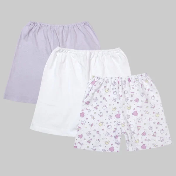 Set 3 quần sơ sinh ngắn Tím