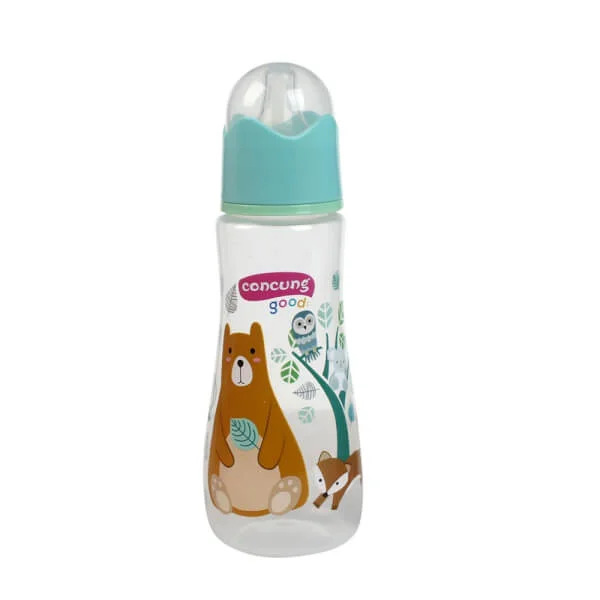 Bình sữa ConCung Good Easy Start nhựa PP cổ thường (250ml, Xanh lá)
