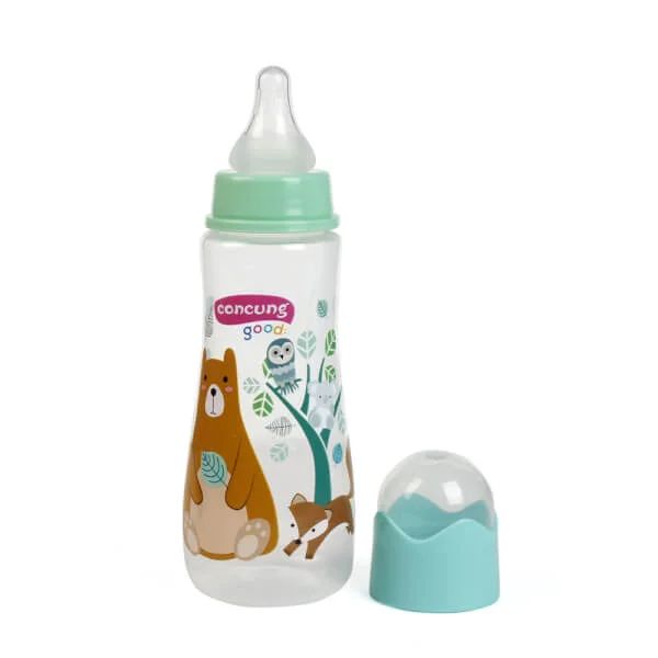 Bình sữa ConCung Good Easy Start nhựa PP cổ thường (250ml, Xanh lá)