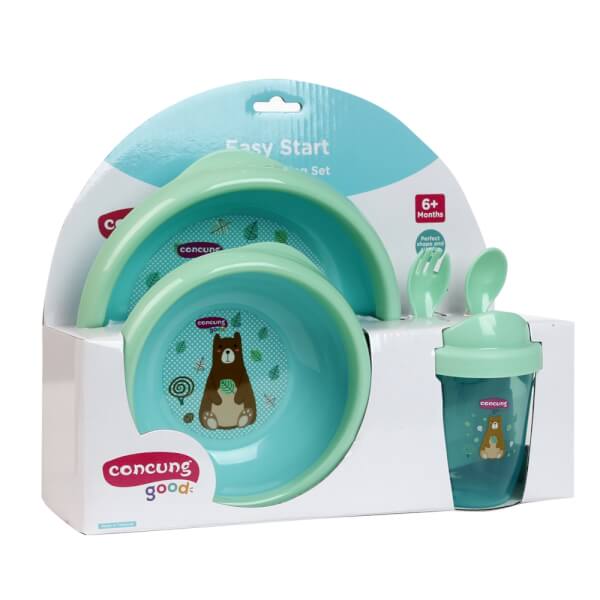 Bộ đồ dùng ăn uống ConCung Good (Xanh lá )
