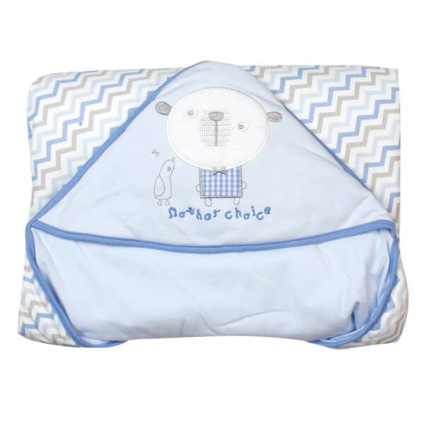 Chăn quấn em bé 17228 Mother Choice màu xanh size 90x90(cm)