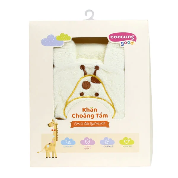Khăn choàng tắm cho bé ConCung Good (màu kem)