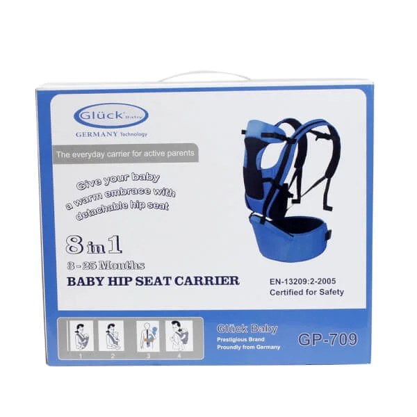 Địu bé 8 in 1 Gluck Baby (xanh)