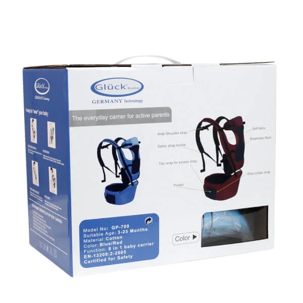 Địu bé 8 in 1 Gluck Baby (xanh)