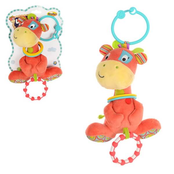 Thú bông xúc xắc hình hươu có nhạc treo xe đẩy 000117 hiệu Winfun