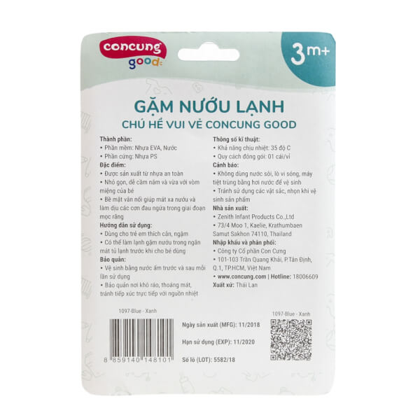 Gặm nướu lạnh Chú hề vui vẻ ConCung Good - Xanh