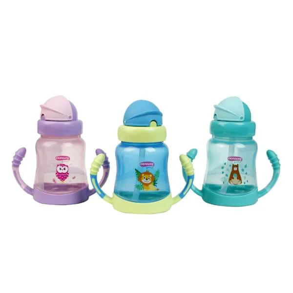 Bình uống nước ống hút hai tay cầm ConCung Good (210ml, Xanh lá)