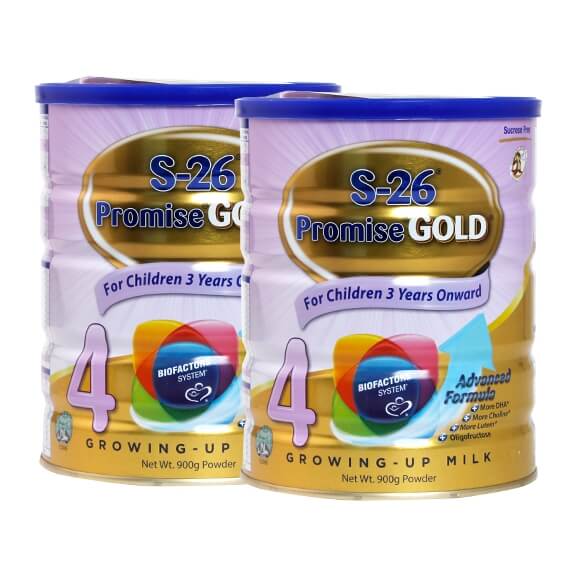 Sữa bột Combo 2 lon Nestle S26 Gold 4, 3 tuổi trở lên, 900g