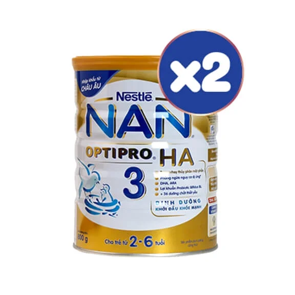 Sữa bột Combo 2 lon Nestle NAN H.A 3, 800g
