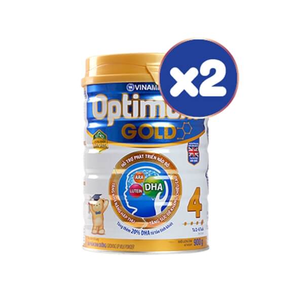 Sữa bột Combo 2 lon Vinamilk Optimum Gold 4, 900g