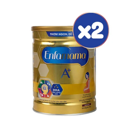 Combo 2 lon ENFAMAMA A+ PWD Chocolate, 900g