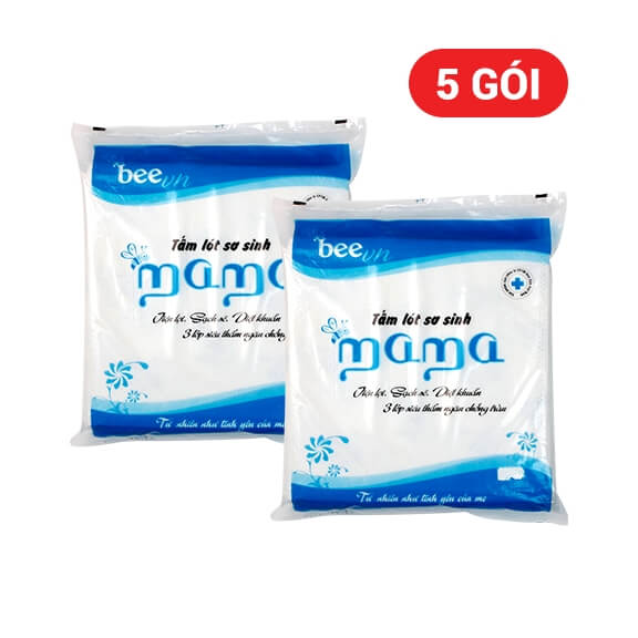 Combo 5 tấm lót sơ sinh cho bé Mama