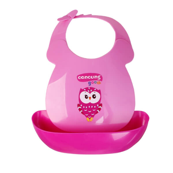 Yếm hứng thức ăn bằng nhựa ConCung Good (Hồng)