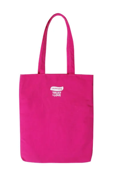 Túi canvas Con Cưng Trust and Love màu (Hồng)