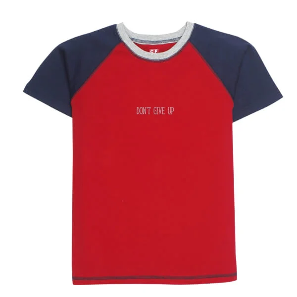 Áo thun bé trai tay ngắn CF B019025 (7-8Y,Đỏ)