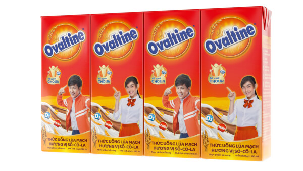 Ovaltine - Thức uống lúa mạch hương vị socola - Dạng hộp giấy 180ml