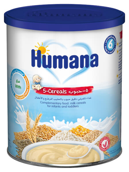 Bột dinh dưỡng ăn dặm 5 loại Ngũ cốc và Sữa - Humana 5-Cereals