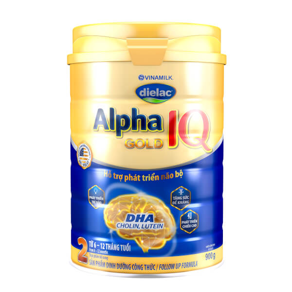 Combo 2 lon Sữa Dielac Alpha Gold IQ 2 900g (6-12 tháng)