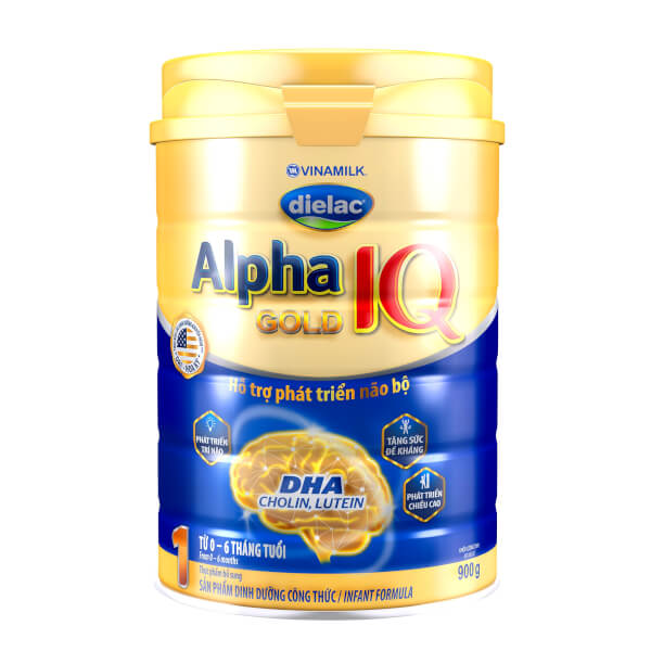 Combo 2 lon Sữa Dielac Alpha Gold IQ 1 900g (0-6 tháng)