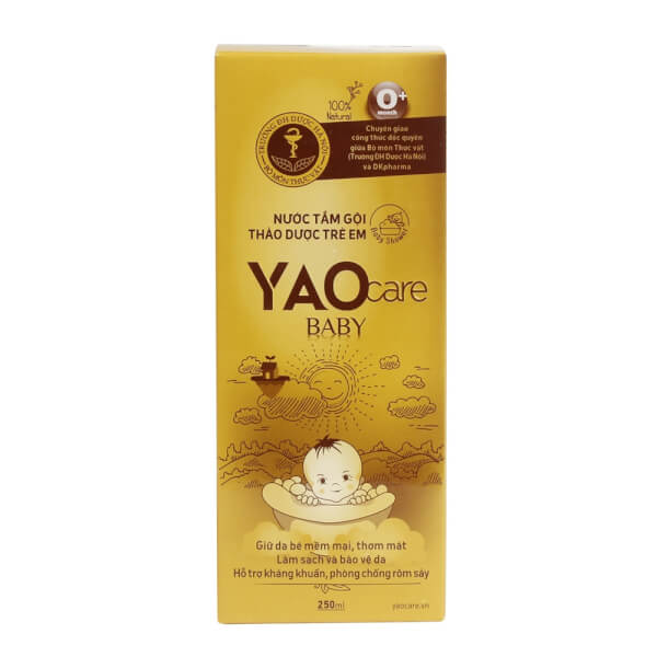 Combo 2 Tắm gội toàn thân thảo dược Yaocare baby cho bé từ 0 tháng 250ml