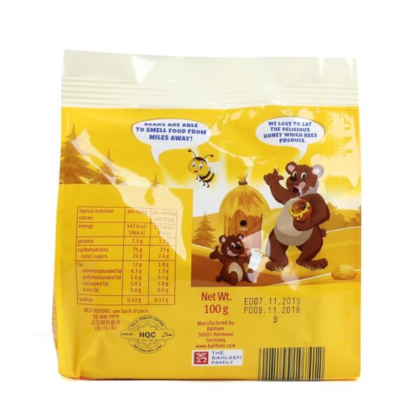 Bánh qui sữa & mật ong  hình gấu & ong Bahlsen Zoo 100g