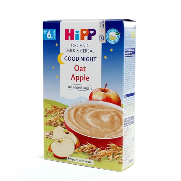 Bột sữa dinh dưỡng Chúc ngủ ngon HiPP Organic - Yến mạch, táo tây 250g