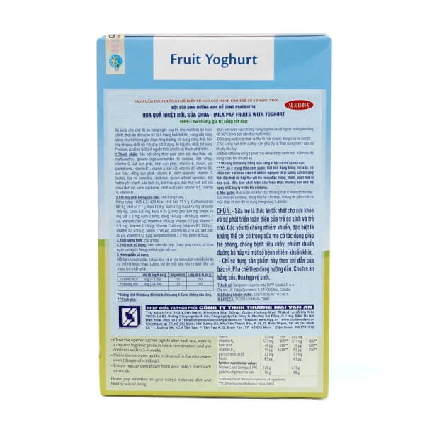 Bột sữa dinh dưỡng HiPP bổ sung Praebiotik - Hoa quả nhiệt đới, sữa chua 250g