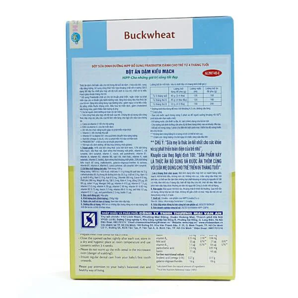 Bột sữa dinh dưỡng HiPP bổ sung Praebiotik - Bột ăn dặm kiều mạch 250g