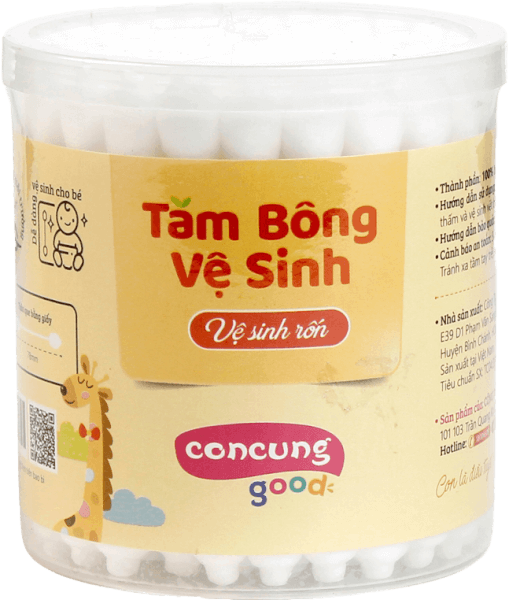 Tăm bông vệ sinh rốn ConCung Good 55 que/ hộp
