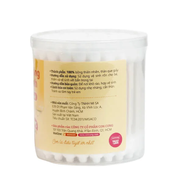 Tăm bông vệ sinh rốn ConCung Good 55 que/ hộp