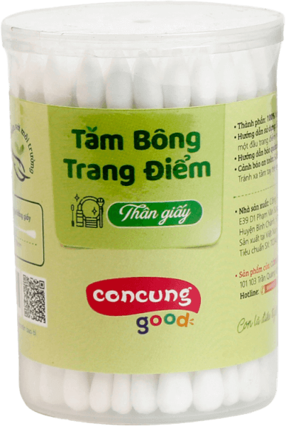 Tăm bông trang điểm ConCung Good 80 que/hộp
