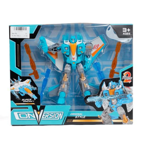 Máy bay biến hình robot CY137721 (Xanh)