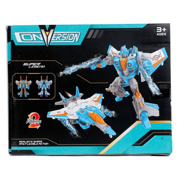 Máy bay biến hình robot CY137721 (Xanh)