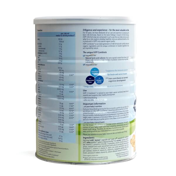 Combo 2 lon Sữa Hipp 2 Combiotic Organic Follow-on 800g (6-12 tháng)