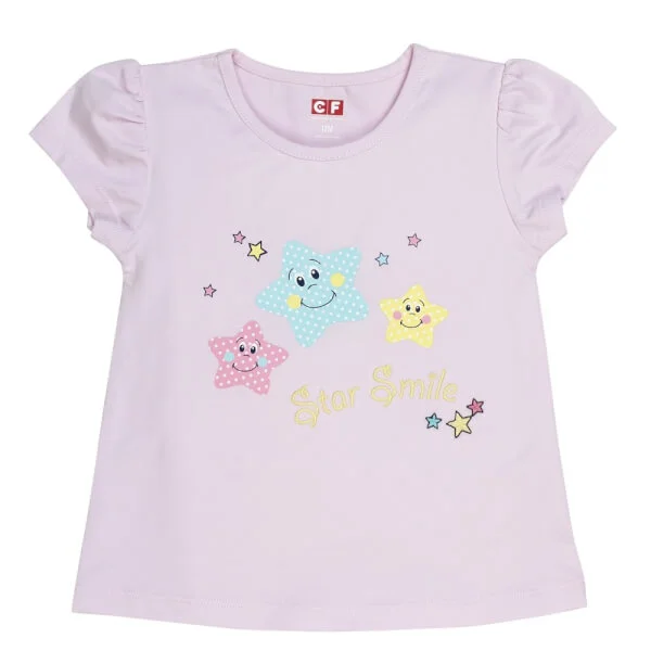 Bộ thun bé gái ngắn CF G049005 Hồng