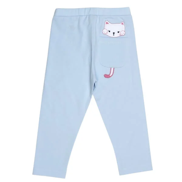 Quần thun bé gái dài CF G049015 Xanh