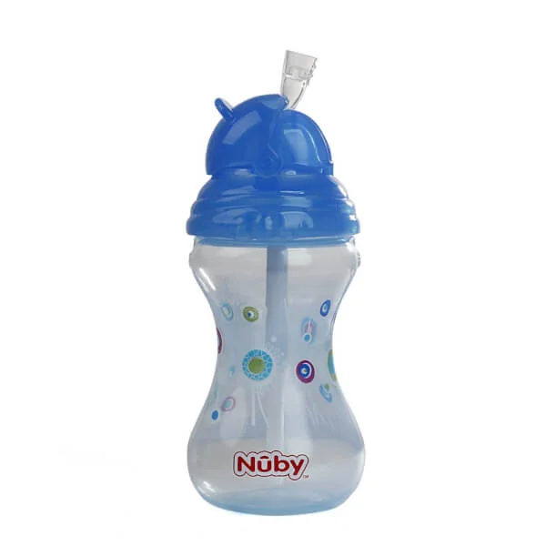 Bình uống nước ống hút Nuby, dung tích 300ml Xanh dương