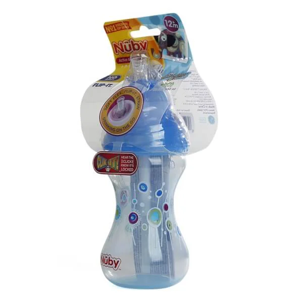 Bình uống nước ống hút Nuby, dung tích 300ml Xanh dương