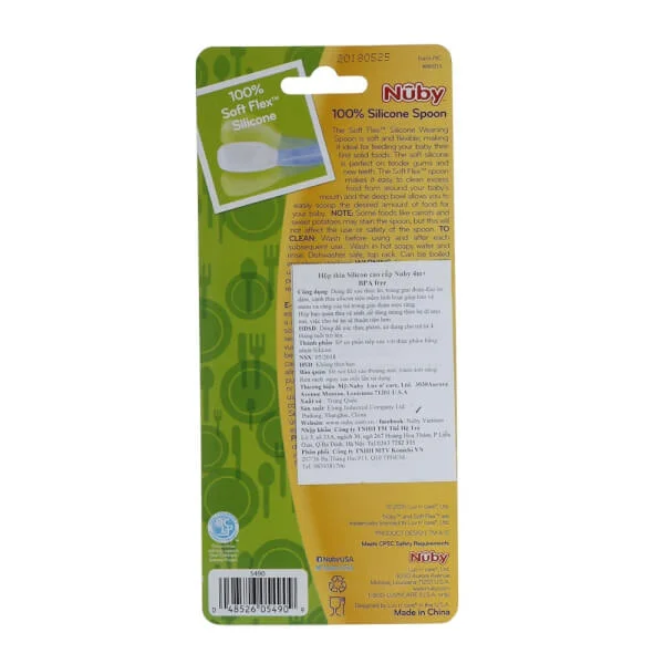 Thìa ăn dặm cao cấp Nuby Hồng