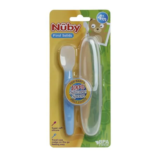 Thìa ăn dặm cao cấp Nuby Xanh dương